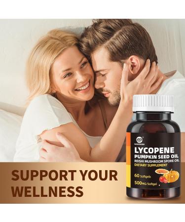GANOHERB Pumpkin Seed Oil Capsule Lycopene Supplement Cold Pressed Pumpkin Seed 3 in 1 Hair Growth Supplement with Reishi Mushroom Spore Oil for Urinary and Prostate Health 60 Softgels - Buy Online on GoSupps.com