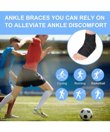 Best Ankle Brace for Men & Women | Blue Compression Sleeve for Sprained Ankle Support - Buy Online on GoSupps.com