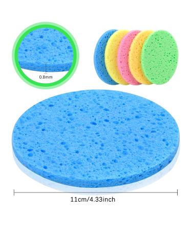 10 Natural Cellulose Face Washing Sponges | Oval Facial Cleaning Sponges for Spa & Makeup Removal | 5 Colors - International Shipping - Buy Online on GoSupps.com