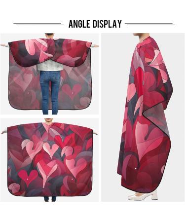 Waterproof Barber Cape - Valentine's Day Heart & Cheetah Haircut Bib for Men & Unisex | Durable Hair Cutting Cape for Professionals - Buy Online on GoSupps.com