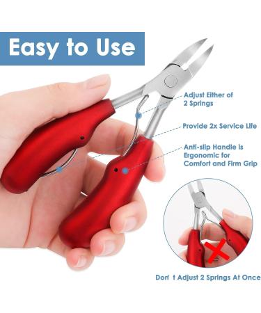 Modacraft Podiatrist Toenail Clippers Professional Thick & Ingrown Toe Nail Clippers for Men Seniors Ingrown Toenail Treatment Removal Kit with Nail Cutter Super Sharp Blade Soft Anti-Slip Handle Multi-colored - Buy Online on GoSupps.com