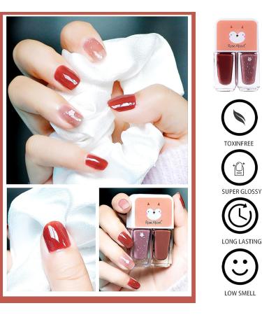 Nail Polish for Girls Rose Pink Nail Polish Quick Dry & Non Toxic Nail Polishes Water Based Formula No Need Cure No Odor Gel Nail Polish for Women Teens (A09) - Buy Online on GoSupps.com