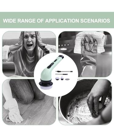 HiXip Electric Scrubber for Cleaning Handheld - Powerful Scrubbers for Cleaning Bathroom with 3 Brush Heads Household Cleaning Tools for Toilets Sinks Cleaning Supplies Green - Buy Online on GoSupps.com