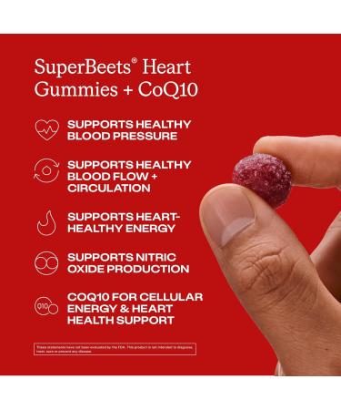 Humann SuperBeets 3-in-1 Heart Gummies - 3x Absorption CoQ10 - Plus Beetroot Extract & Grape Seed Extract for Advanced Heart Health Cellular Energy & Circulation Support Vegan Gluten Free 60 count Advanced 60 Count (Pac  - Buy Online on GoSupps.com
