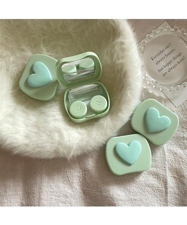 6 Pack 3D Heart Design Contact Lens Cases - Candy Color Travel Kit with Tweezers & Solution for Daily Use - Assorted Colors - Buy Online on GoSupps.com