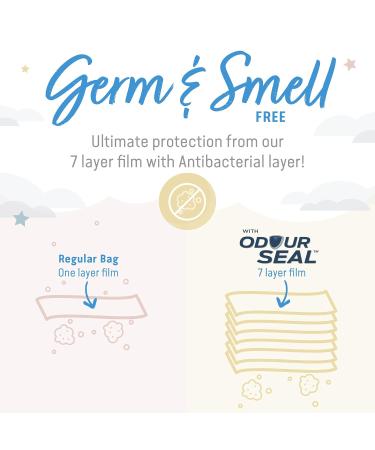 Buy Angelcare Diaper Pail Refill Pack Plus 12 Pack - Blue - Eco-Friendly Odor Control | Fast International Shipping - Buy Online on GoSupps.com