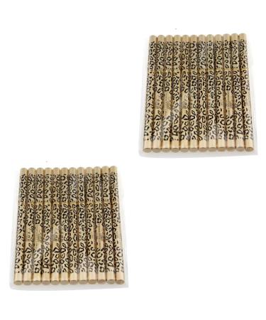 FOMIYES 2pcs Set 12pcs Waterproof Eyebrow Pen Eyebrow Pencil Brush Iron Tube Leopard Print Eyeliner 1 count (Pack of 1) As Shownx2pcs