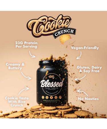 BLESSED Plant Based Protein Powder - 23g Vegan Pea Protein, Gluten & Dairy Free - Cookie Crunch (30 Servings) - Buy Online on GoSupps.com