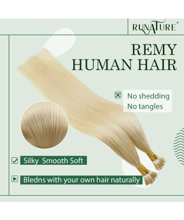 RUNATURE Platinum Blonde Nano Hair Extensions 14 Inch 50g - Real Human Hair A-Nano-#24 - Buy Online on GoSupps.com