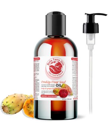 Prickly Pear (Cactus) Seed Oil. 236ml. 100% Pure. Cold-pressed. Unrefined. 150% more Vitamin E than Argan Oil! Lightweight. Natural Moisturizer. 236 ml (Pack of 1)