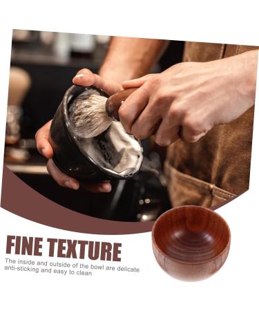 Unbreakable Wooden Shaving Soap Bowl Set - 2 Pieces | Bamboo Shaving Brush & Holder | Premium Men's Grooming Essentials - Buy Online on GoSupps.com