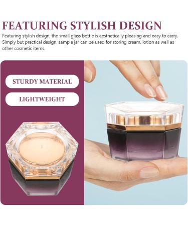 Beavorty cream terrarium lotion empty cosmetic container cosmetic jars powder container small container moisturizer container purple plastic empty bottle moisturizing travel - Buy Online on GoSupps.com