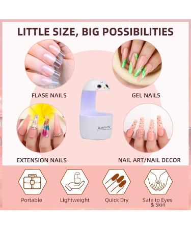 Morovan Poly Gel Nail Kit with UV Lamp - Complete White & Deep Nude 30ml Poly Gel Starter Kit with Top Coat & 3-in-1 Nail Glue Gel - Nail Extension & Poly Gel System - Buy Online on GoSupps.com