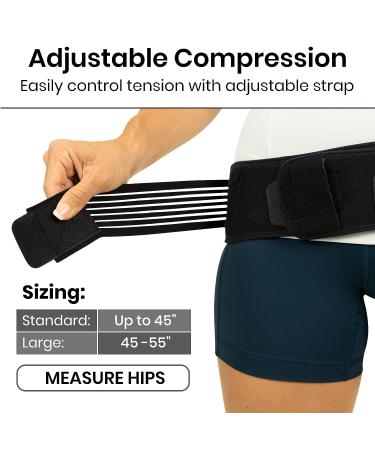 Sacroiliac Belt for Women and Men - Hip Support Brace for SI Joint, Sciatica, Pelvis - Adjustable Wrap for Lower Back Pain Relief - Vive Si Belt - Fits Hip Size Up to 45 - Buy Online on GoSupps.com