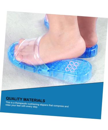 MAGICLULU 2 Pairs Slippers Quick Drying Shower Slippers Green Home Indoor Slippers Non Dorm Shoes Gym Foot Spa Soak Tub Shower Footware Massaging Travel Pvc Household Plastic Barrel 26.5x9.8cm 9.5x3pcs Bluex3pcs - Buy Online on GoSupps.com