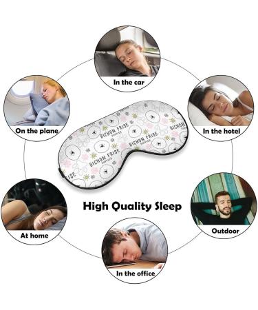 Shop Bichon Frise Dog Pattern Sleep Mask for Women - Adjustable Eye Shades with Elastic Strap | Perfect for Travel & Relaxation - Buy Online on GoSupps.com