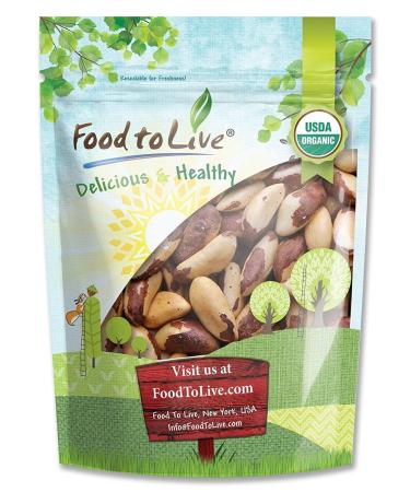Organic Brazil Nuts, 4 Pounds  Non-GMO, Raw, Whole, No Shell, Unsalted, Kosher, Vegan, Keto, Paleo Friendly, Bulk, Good Source of Selenium, Low Sodium and Low Carb Food, Trail Mix Snack