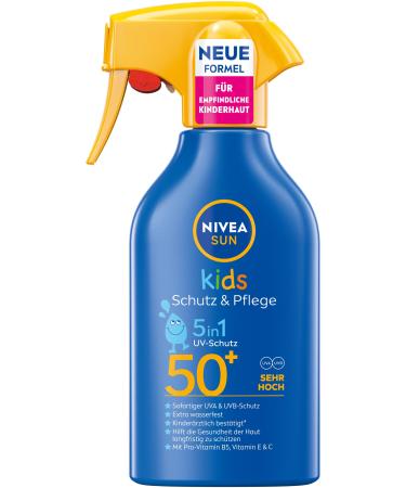 NIVEA SUN NIVEA SUN Children's Sunscreen Spray SPF 50+ high sun protection with panthenol vitamin C and E extra waterproof sunscreen spray for sensitive skin (250 ml)