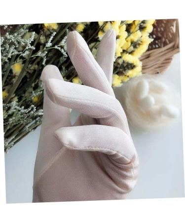 FRCOLOR 1 Pair Grooming Gloves Gloves Repair Hand Gloves Hand Softening Gloves Wax Bath Liners Lotion Mittens Portable Moisture Gloves White Silk to Sleep Lining - Buy Online on GoSupps.com