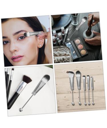 Buy 2 Sets of Metal Handle Makeup Brushes for Women | Eye Shadow Brow & Loose Powder Brush Perfect for Flawless Eye Makeup & Blush Application | High-Quality Artificial Fiber - Buy Online on GoSupps.com