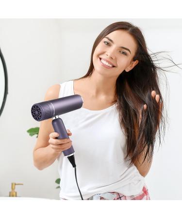 Foldable Ionic Hair Dryer - Powerful Portable & Lightweight Travel Blow Dryer with Storage Bag | Fast Drying & Cold/2 Heat Settings - Perfect for Women in Purple - Buy Online on GoSupps.com
