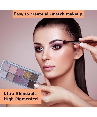 Metiplou 10 Colors Eyeshadow Palette - Matte Shimmer Glitter | Ultra-Blendable, High Pigment, Waterproof | Neutral Eye Makeup - Buy Online on GoSupps.com