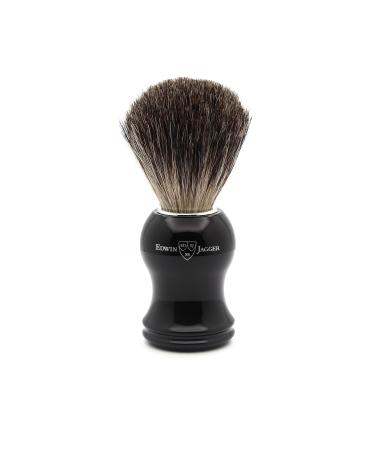 Edwin Jagger 81P36 Classic Badger Shaving Brush for Shaving Cream or Soap for Men (Black) Ebony
