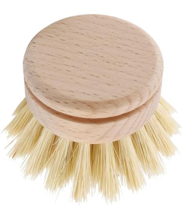 Povhhee Washing Up Brush Dish Brush 6 Pcs Replacement Brush Heads Wooden Cleaning Dish Brush Refillable Kitchen Beech - Buy Online on GoSupps.com