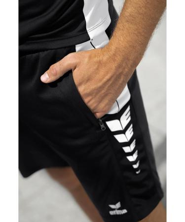 Erima Unisex Kids Shorts Six Wings Short 128 - Stylish Black/White for International Shipping - Buy Online on GoSupps.com