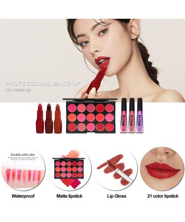 MISS ROSE M All In One Makeup Kit - Multipurpose Women's Full Makeup Set for Beginners and Professionals - Easy to Carry (Pink) - Buy Online on GoSupps.com