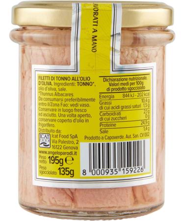 ANGELO PARODI TUNA FILLETS GR195 GLASS - Buy Online on GoSupps.com