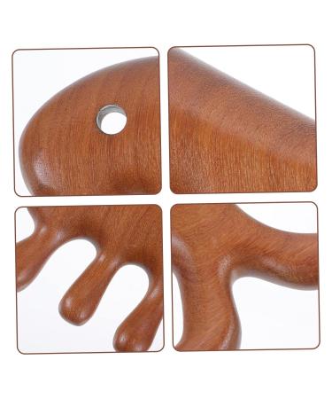 Healvian 5-St Massage Comb | Ergonomic Sandalwood Acupuncture Hair & Scalp Massage Tool - Buy Online on GoSupps.com