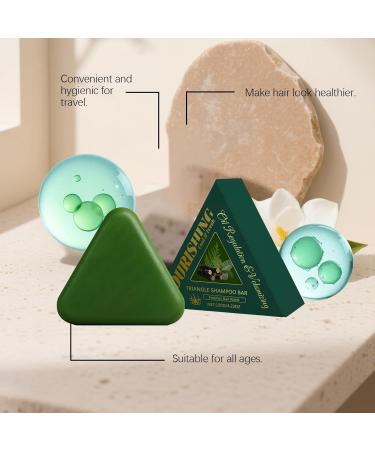 VKaoess Cypress Leaf Hair Soap Nature Triangle Shampoo Bar Solid shampoo and conditioner bar for women and men herbal hair soap for volume and oil control strengthens and smoothes hair 8 pieces - Buy Online on GoSupps.com