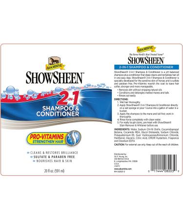 Buy ABSORBINE 428969 2-in-1 Shampoo and Conditioner 591 ml - Nourishing Hair Care for All Hair Types - Fast International Shipping - Buy Online on GoSupps.com