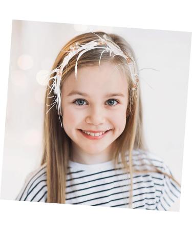 minkissy White Garland White Wreath Plume Headdress Kids Hair Accessories Hairband for Women Hair Accessories for Kids Women Headpiece Kids Headpiece Hair Bands Girl Child Princess Headband - Buy Online on GoSupps.com