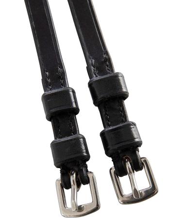 Huntley Equestrian Premium English Leather Spur Straps - 15 Black - Buy Online on GoSupps.com