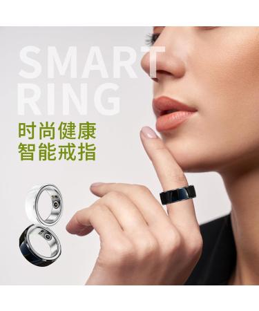 Madiou Smart Ring for Women - Waterproof Heart Rate & Sleep Tracker Bluetooth Charging - Black Size 22 - Improve Health & Wellness - Buy Online on GoSupps.com