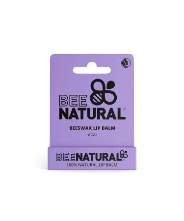 Buy Bee Natural Lip Balm Acai Berry - Organic Moisturizing Lip Care for Soft Lips | 1 Pack - Buy Online on GoSupps.com