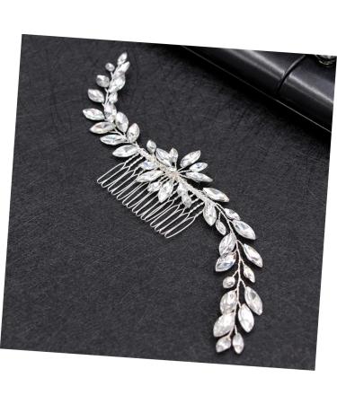 minkissy Decorative Hair Clips Bridal Headdress Wedding Hair Accessories Crystal Hair Comb Wedding Headpiece Bride Insert Comb Leaf Hair Pin Hair Side Combs Bride Hair Clip Jewelry Decorate - Buy Online on GoSupps.com