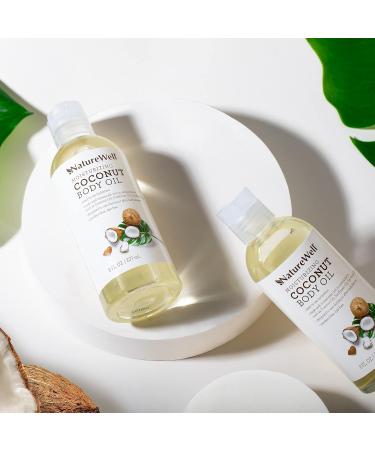 NATURE WELL Moisturizing Coconut Oil for Bath Body & Shower - Pack of 2 (8 Fl Oz Each) - Buy Online on GoSupps.com