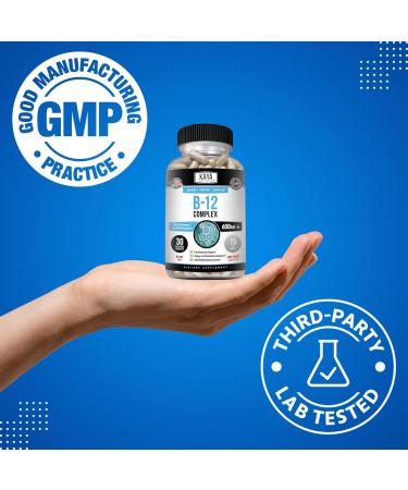 Kaya Naturals B-12 Complex | Multivitamin Supplement for Women & Men Energy and Metabolism Booster | B-Complex Vitamin with Biotin Choline Inositol Folate and Vitamin C - 30 Capsules 30 Count (Pack of 1) - Buy Online on GoSupps.com