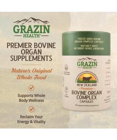GRAZIN HEALTH Men s Vitality Bundle | Whole-Food Organ Complex + Man Power Capsules + Grass-Fed Collagen | New Zealand Sourced Hydrolyzed Collagen & Bovine Organ Supplements for Daily Wellness - Buy Online on GoSupps.com