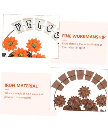 ABOOFAN Pendant Office Decor Welcome Wall Hanging Sign Wall Hanging Decor Front Door 3d Ornament 42X36CM Orange - Buy Online on GoSupps.com