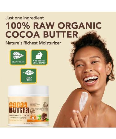Cocoa Butter 200ml- Body Butter for Dry Skin - Body Butter for Women - Cocoa Butter for Hydrating Nourishing Firming - Skin Care Cocoa Butter Moisturiser - Pure Cocoa Butter Raw - Buy Online on GoSupps.com