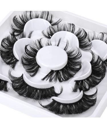 Lanflower Russian D Curl Wispy Strip Lashes - Natural Look 3D False Eyelashes Pack - Buy Online on GoSupps.com