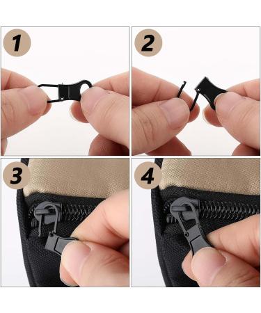 12 Pack Zipper Sliders - Durable Replacement Zipper Pulls for Suitcases Backpacks & Clothes - Black Zip Repair Solution - Buy Online on GoSupps.com
