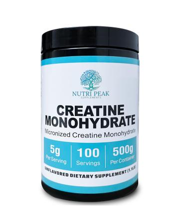 Creatine Monohydrate Micronized Powder Unflavored 500G 5000mg Per Serv (5g) 100 Servings