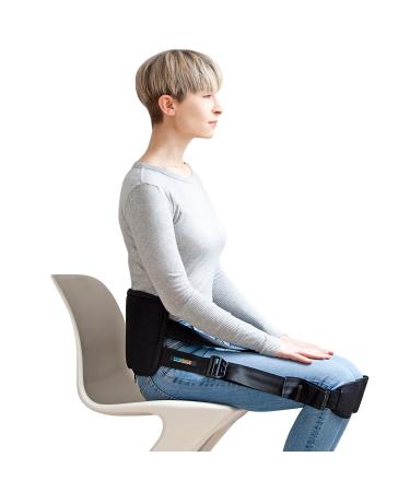 Fixed back back belt & posture trainer for healthy sitting - straightening owner & back trainer for an upright posture and to relieve back pain