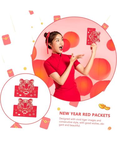 TEHAUX 2pcs 2022 Red Envelope Frosted Money Pouch Chinese Gift 2022 Hong Bao Lucky Money Envelopes Lovely Red Packet Li Xi Red 2022 Red Packet Wedding Red Packet See Supplies Fold Paper As Shown 17.8X14.8X1cm - Buy Online on GoSupps.com