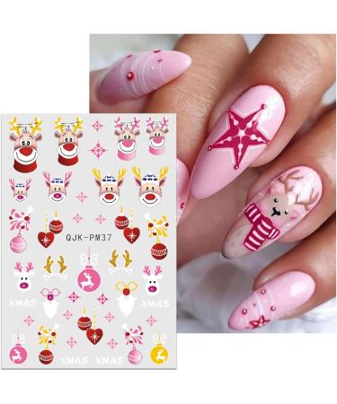 Christmas Nail Stickers 9 Sheets Self-Adhesive Nail Decal Snowman Snowflake Tree Nail Art Decoration Design Supplies - Buy Online on GoSupps.com